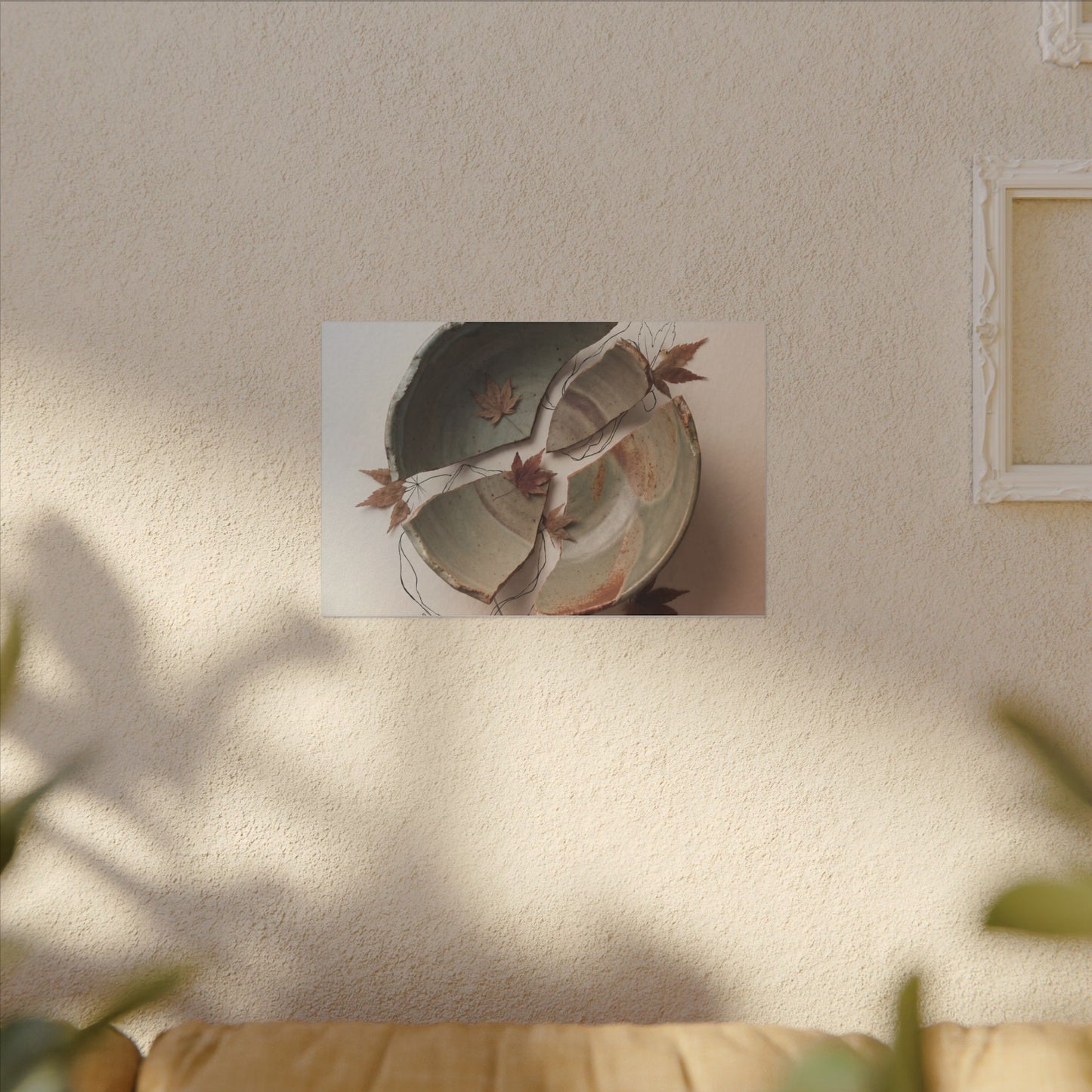 Dawn Ceramic Bowl Canvas Art - Japandi Fukinsei