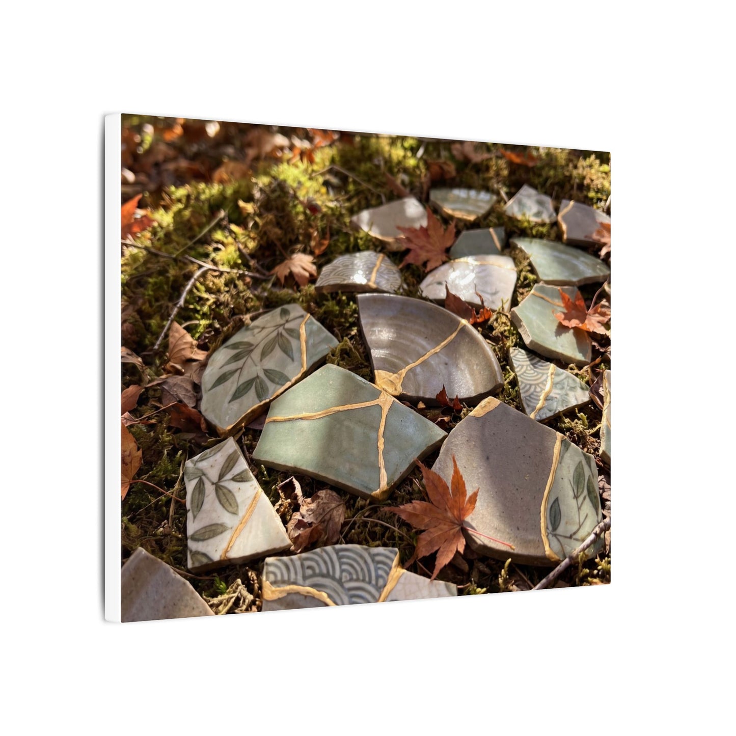 Broken Pottery Japanese Pattern Canvas Art | Elegant Japandi Art