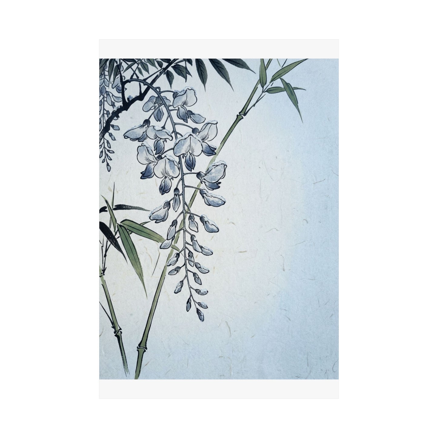 Wisteria Winter Wall Art Print | Zen Calm Design