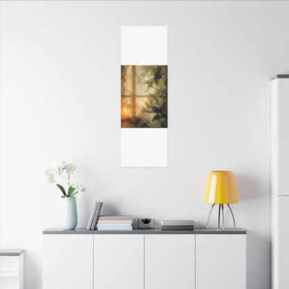 Cozy Shoji Screen Canvas Art - Watercolor Japandi