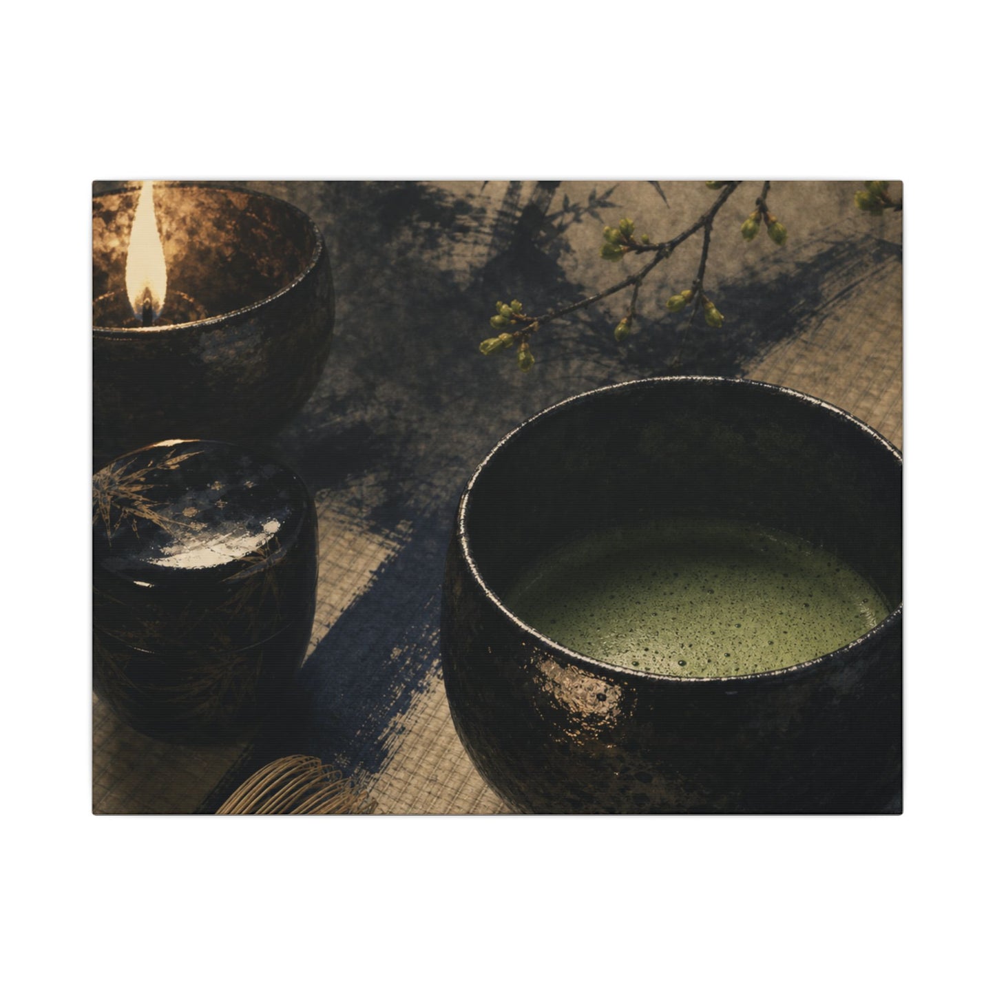 Ma Tea Ceremony Canvas Art - Zen Sumi E