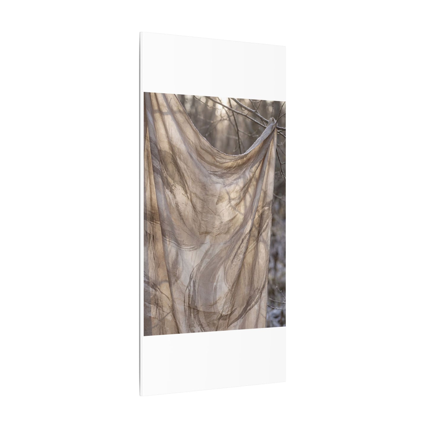 Ma Silk Drape Canvas Art - Japandi Japanese Pattern