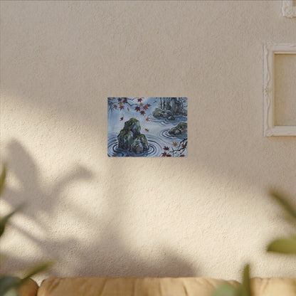 Rock Garden Autumn Canvas Art | Zen Tranquil Design