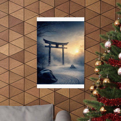 Zen Torii Gate in Golden Hour | Karesansui Wall Art Print