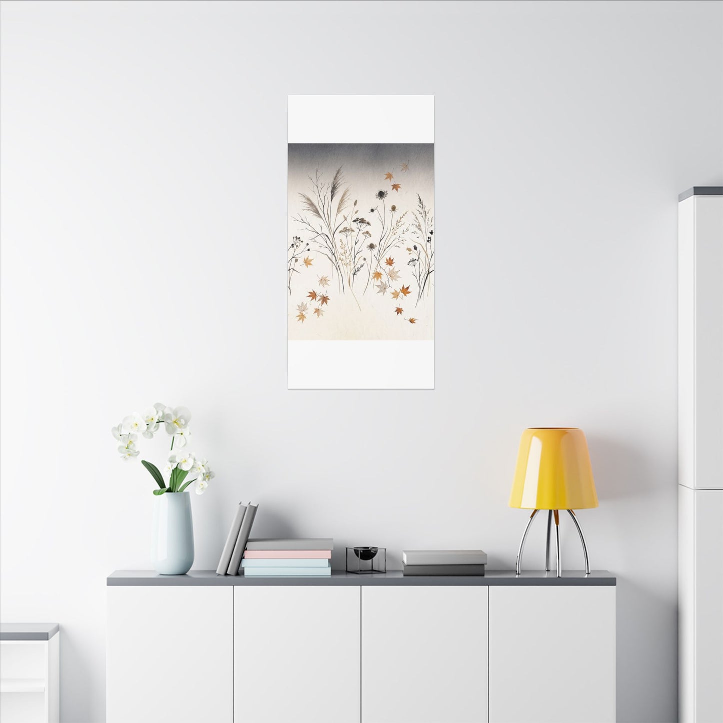 Dawn Dried Flowers Canvas Art - Japandi Kanso