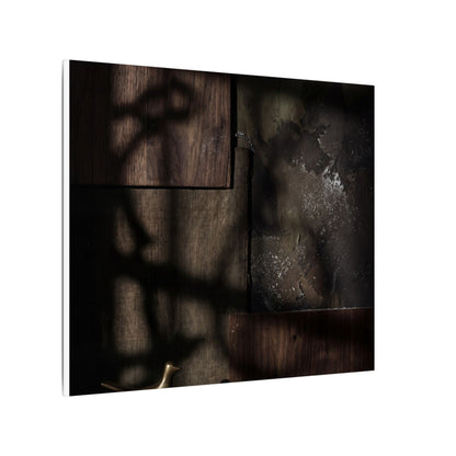 Dark Japandi Shadow Play in Candlelight | Dark Texture Canvas Art