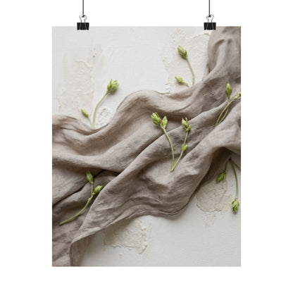 Silk Drape Wall Art Print | Spring Japandi Texture Art