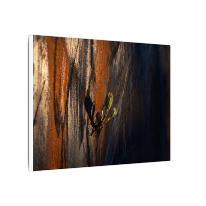 Rust Patina Charcoal Ink Canvas Art | Moody Dark Japandi Art