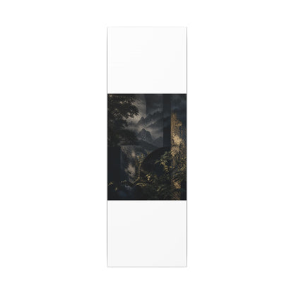 Mountain Mist Summer Canvas Art | Dark Japandi Atmospheric Design