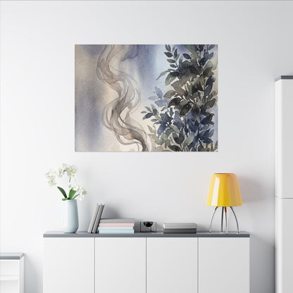 Incense Smoke Summer Canvas Art | Japandi Cozy Design
