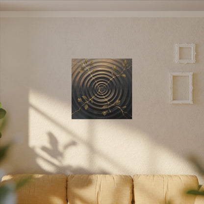 Kanso Water Ripple Canvas Art - Kintsugi Gold Vein