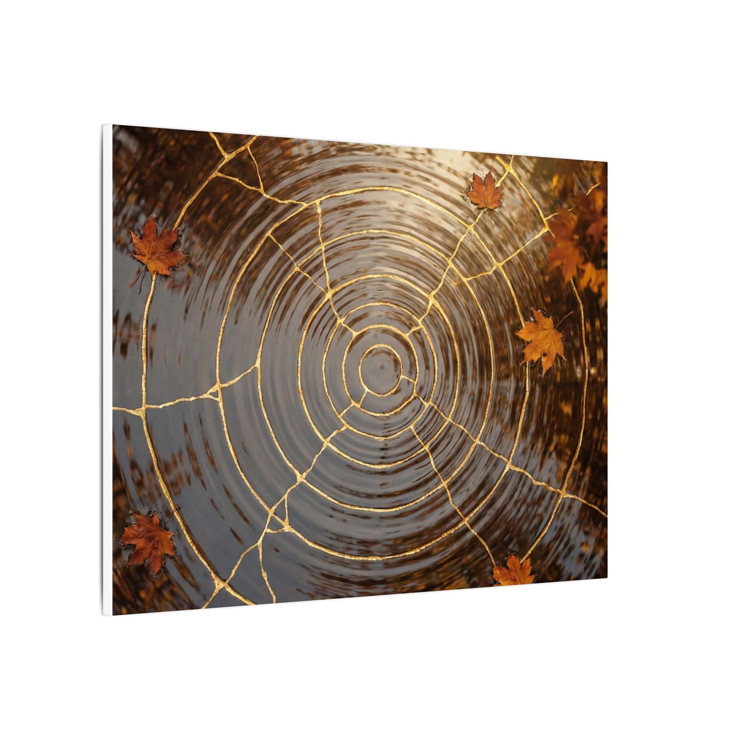 Artful Water Ripple Canvas Art - Gold Vein Kintsugi