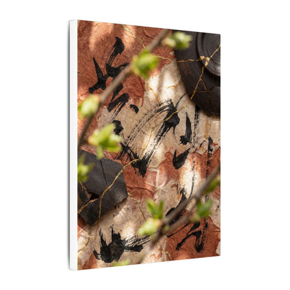 Datsuzoku Ink Brushstroke Canvas Art - Kintsugi Gold Repair