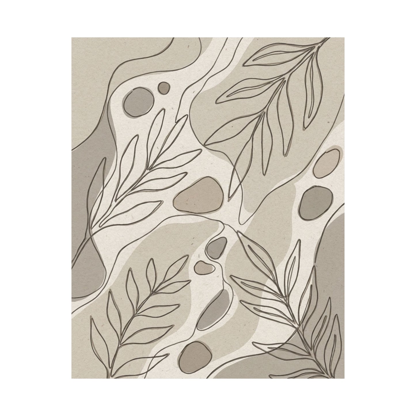 Japandi Minimal Line Wall Art Print