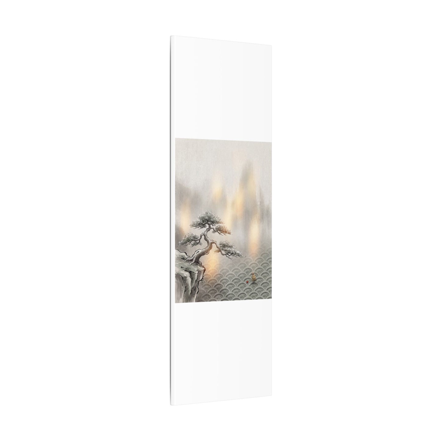 Pine Tree Canvas Art | Winter Japandi Japanese Pattern Art