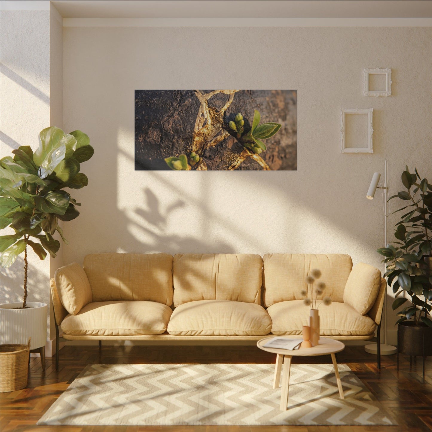 Rust Patina Gold Repair Canvas Art | Resilient Kintsugi Art