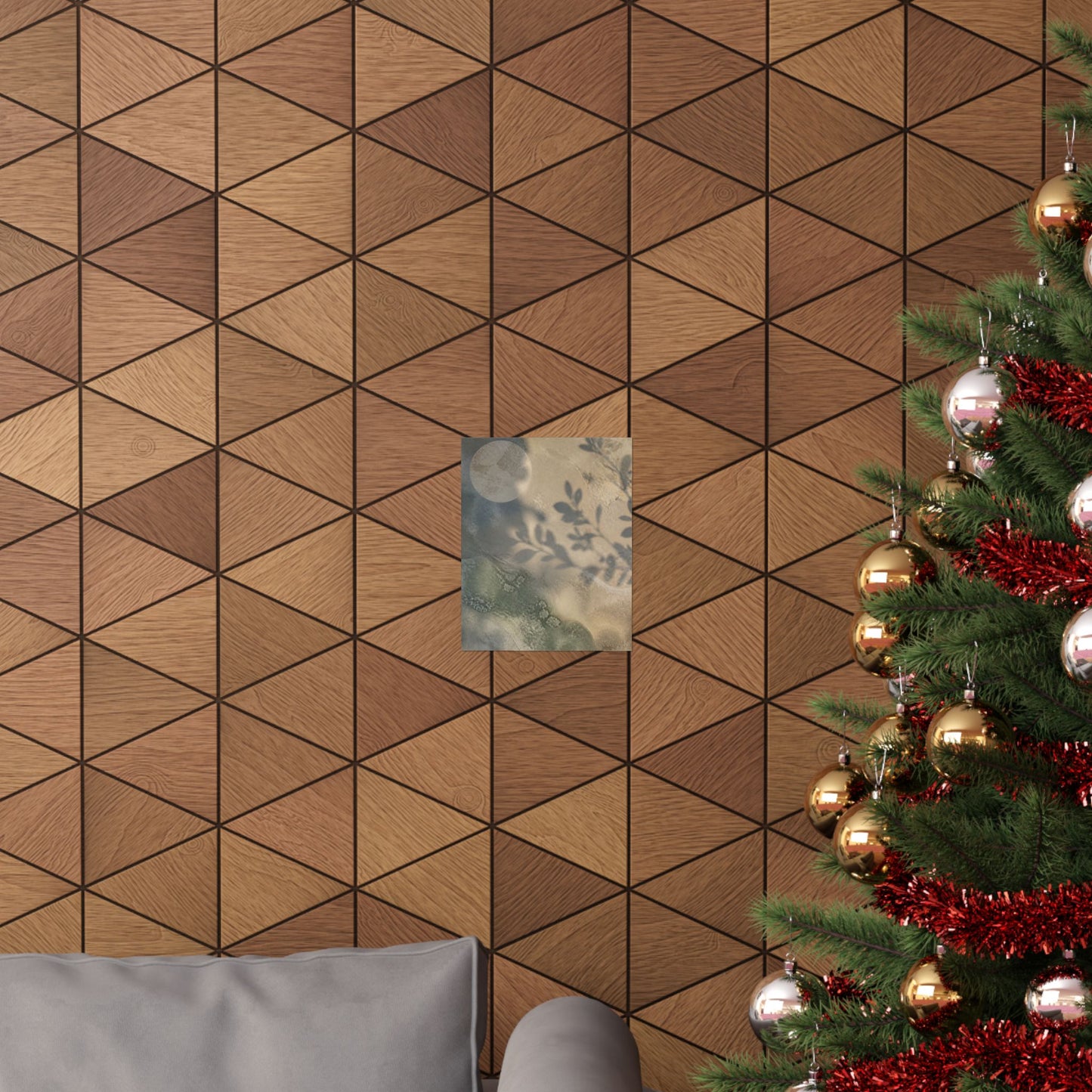 Winter Shadow Play Texture Wall Art Print | Cozy Decor