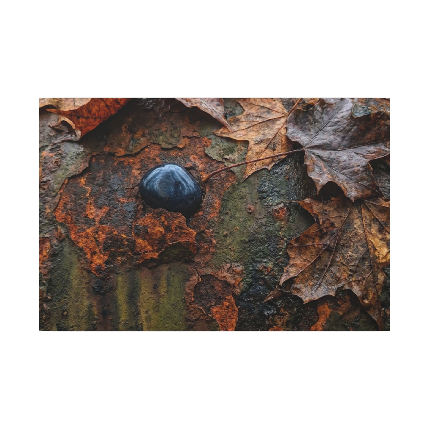 Datsuzoku Rust Patina Canvas Art - Dark Japandi Moody Minimal