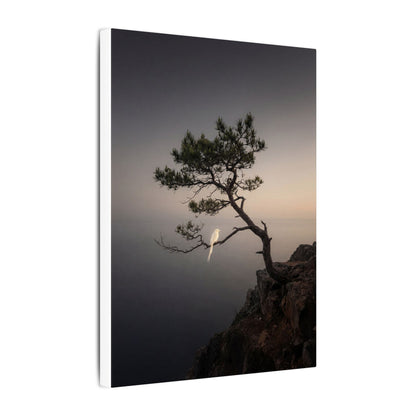 Dawn Pine Tree Canvas Art - Dark Japandi Datsuzoku