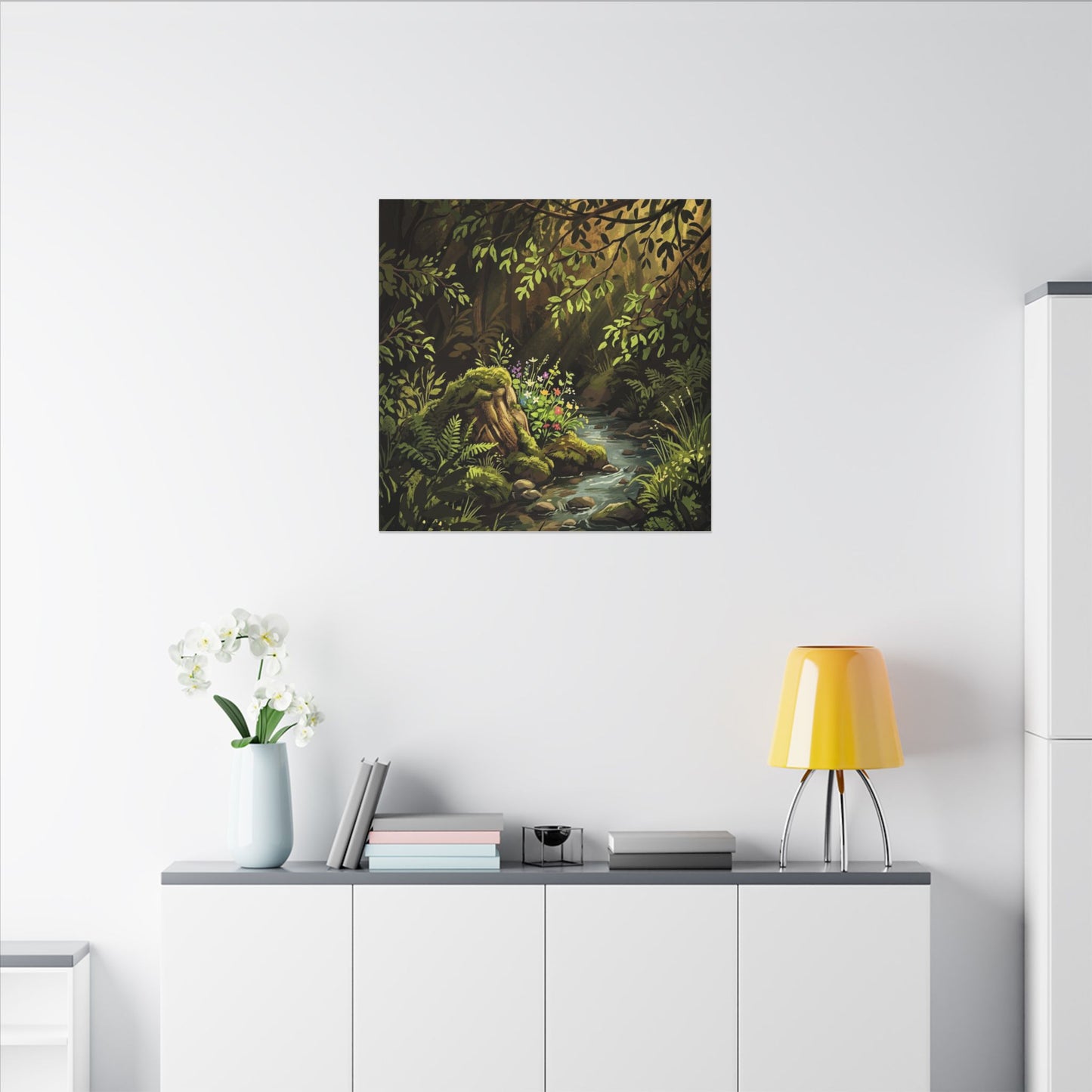 Tea Ceremony Spring Canvas Art | Kintsugi Philosophical Design