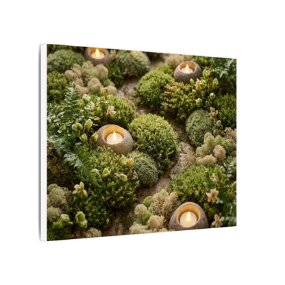 Moss Close Up Japanese Pattern Canvas Art | Neutral Japandi Art