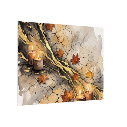 Cracked Earth Autumn Canvas Art | Japandi Warm Design