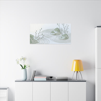 Moonlight Rock Garden Canvas Art - Japandi Ma