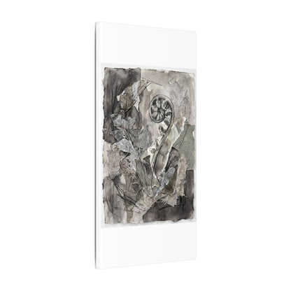 Japandi Fern Unfurling in Overcast | Texture Canvas Art