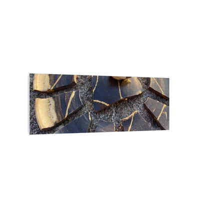 Golden Hour Broken Pottery Canvas Art - Kintsugi Datsuzoku