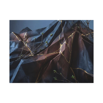 Paper Fold Broken Beauty Canvas Art | Philosophical Kintsugi Art Art Print