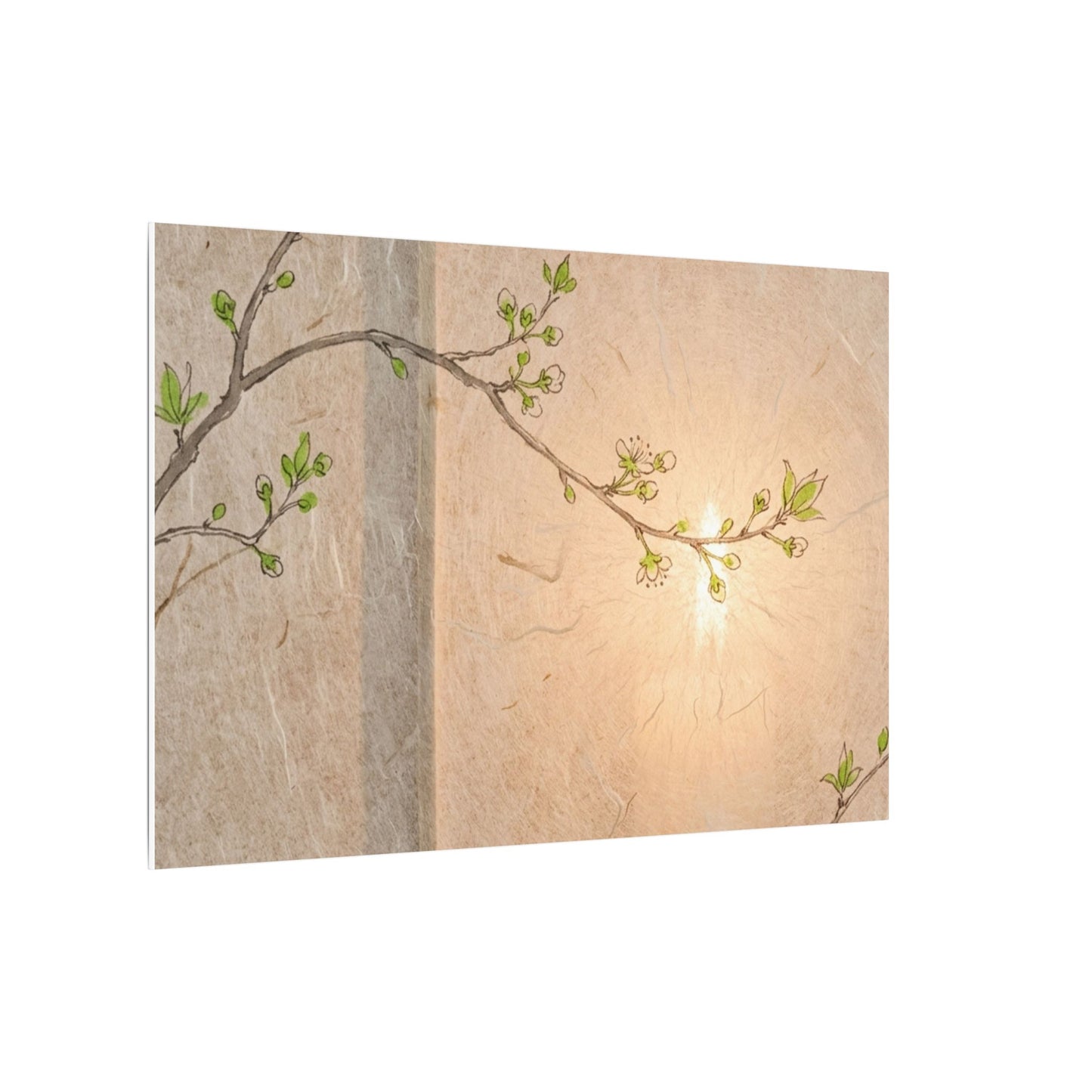 Spring Cherry Blossom Forest Whimsy Canvas Art | Rustic Decor