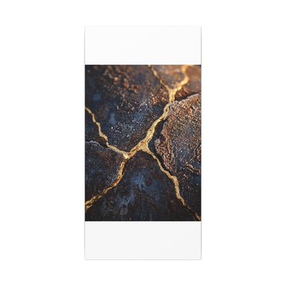 Winter Rust Patina Gold Vein Canvas Art | Resilient Decor