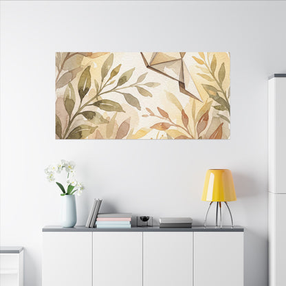 Fukinsei Paper Fold Canvas Art - Japandi Watercolor