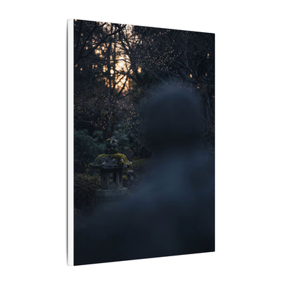 Spring Stone Lantern Moody Minimal Canvas Art | Bold Decor
