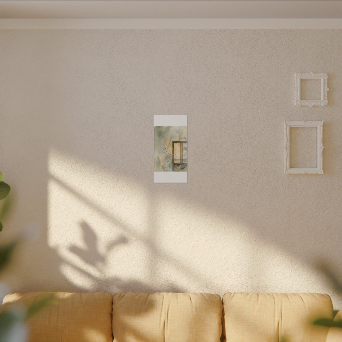 Ma Shoji Screen Canvas Art - Japandi Watercolor
