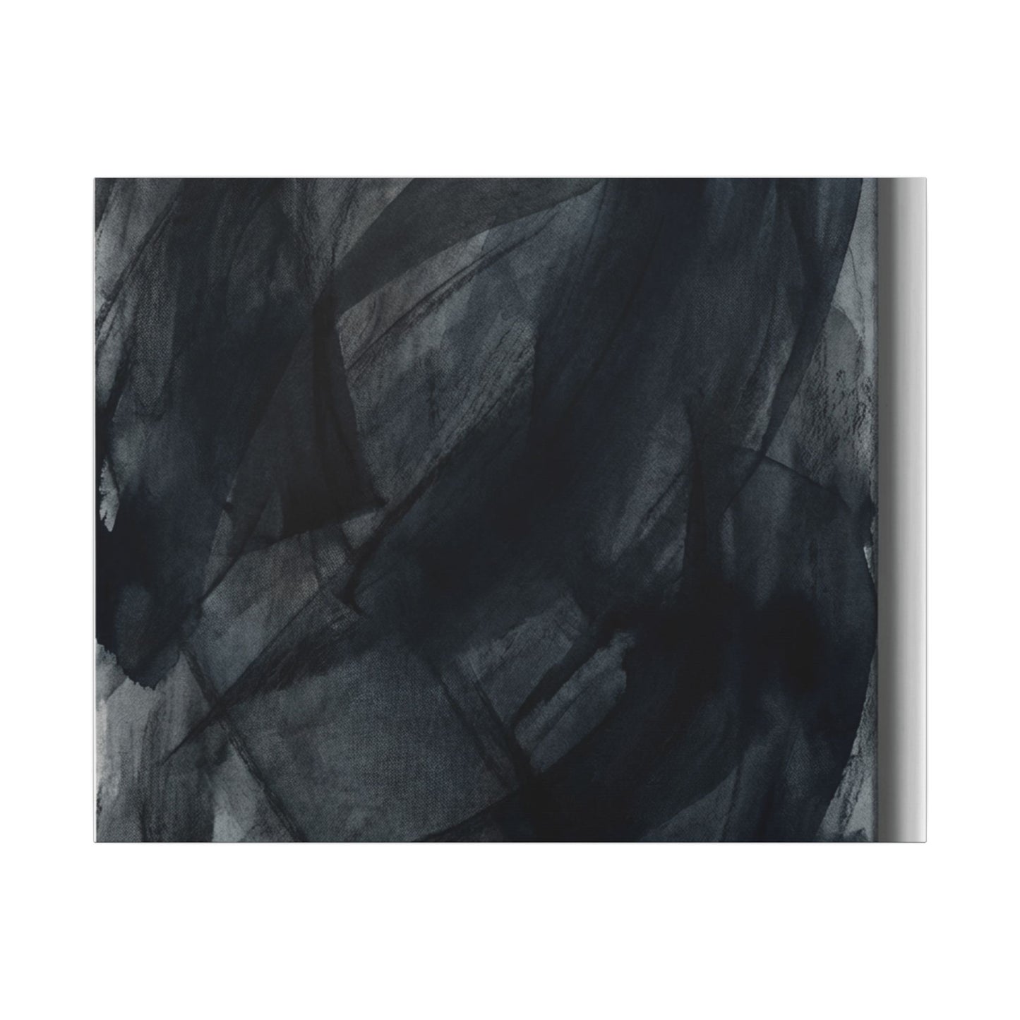 Deep Tones Dark Japandi Charcoal Canvas Art