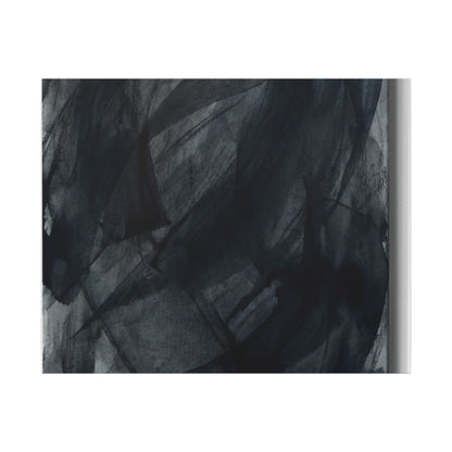 Deep Tones Dark Japandi Charcoal Canvas Art