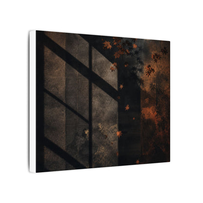 Sophisticated Shadow Play Canvas Art - Dark Texture Dark Japandi