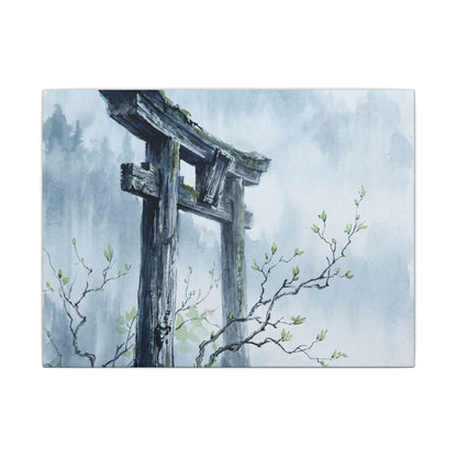 Torii Gate Canvas Art | Spring Zen Sumi E Art Art Print