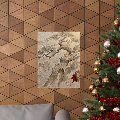 Pine Tree Winter Wall Art Print | Japandi Elegant Design