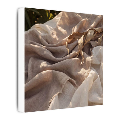 Silk Drape Summer Canvas Art | Japandi Neutral Design