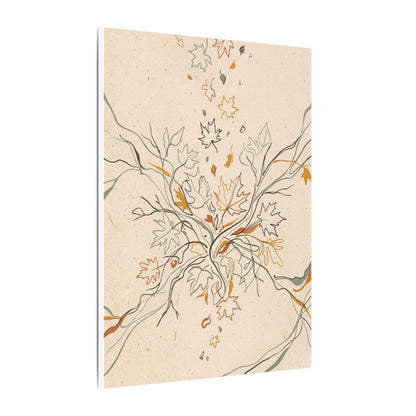 Warm Shadow Play Canvas Art - Minimal Line Japandi