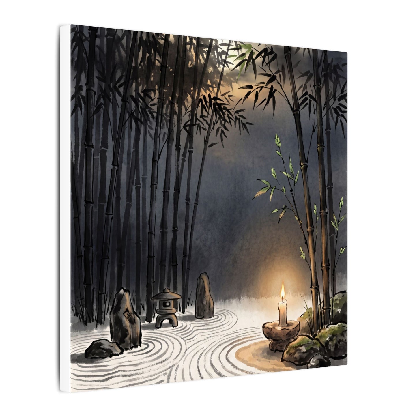 Tranquil Bamboo Grove Canvas Art - Karesansui Zen