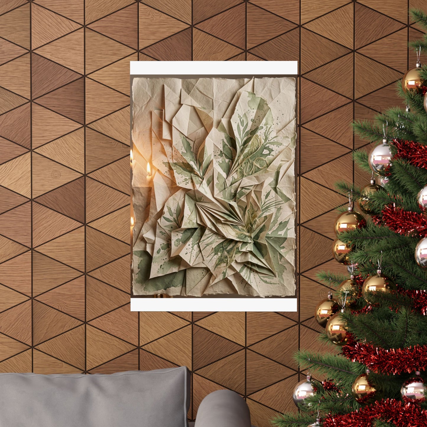 Cozy Paper Fold Wall Art Print - Texture Japandi