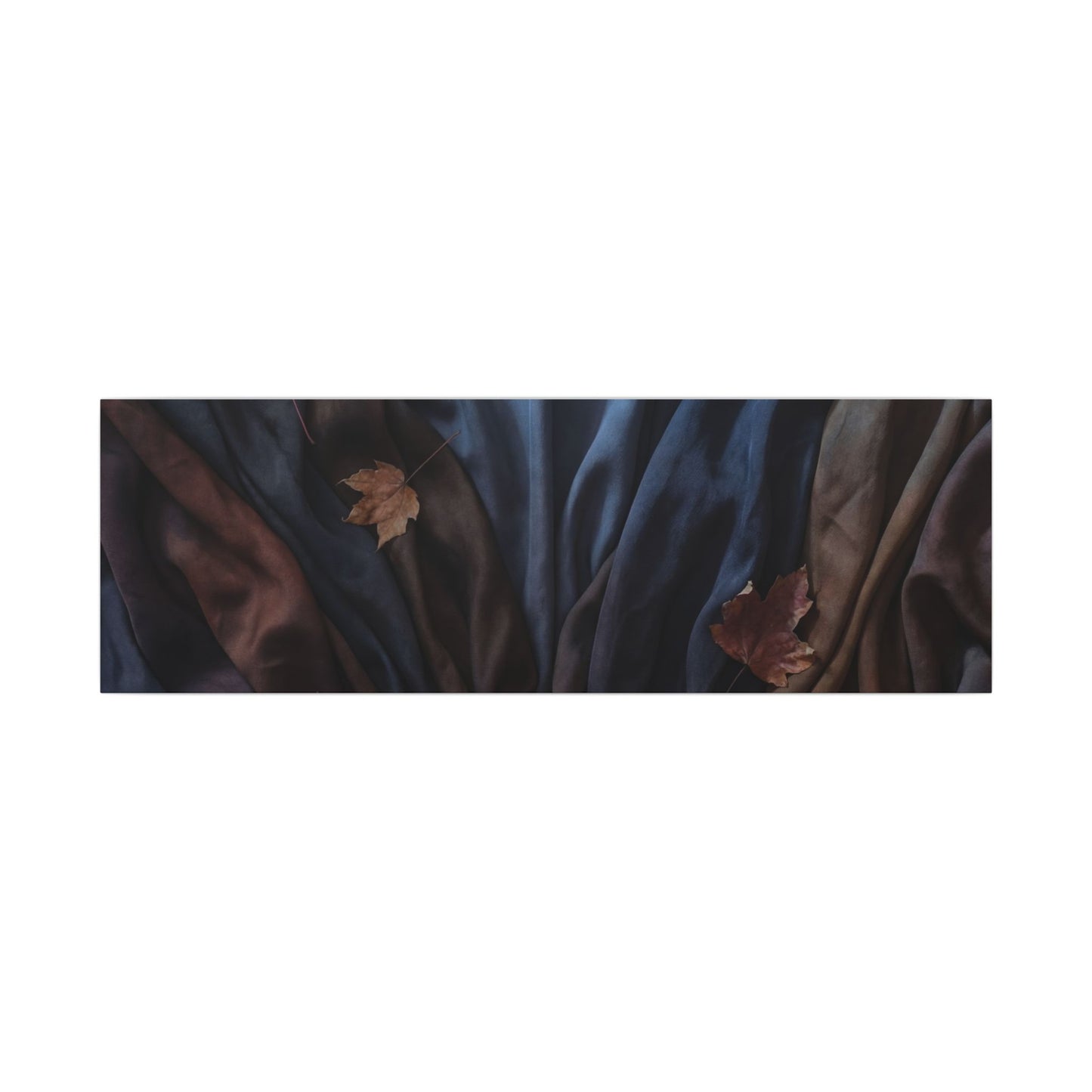 Silk Drape Canvas Art | Autumn Dark Japandi Moody Minimal Art
