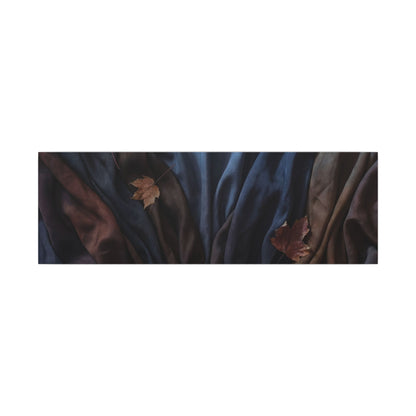 Silk Drape Canvas Art | Autumn Dark Japandi Moody Minimal Art