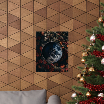 Kanso Ceramic Bowl Wall Art Print - Dark Japandi Shadow Zen