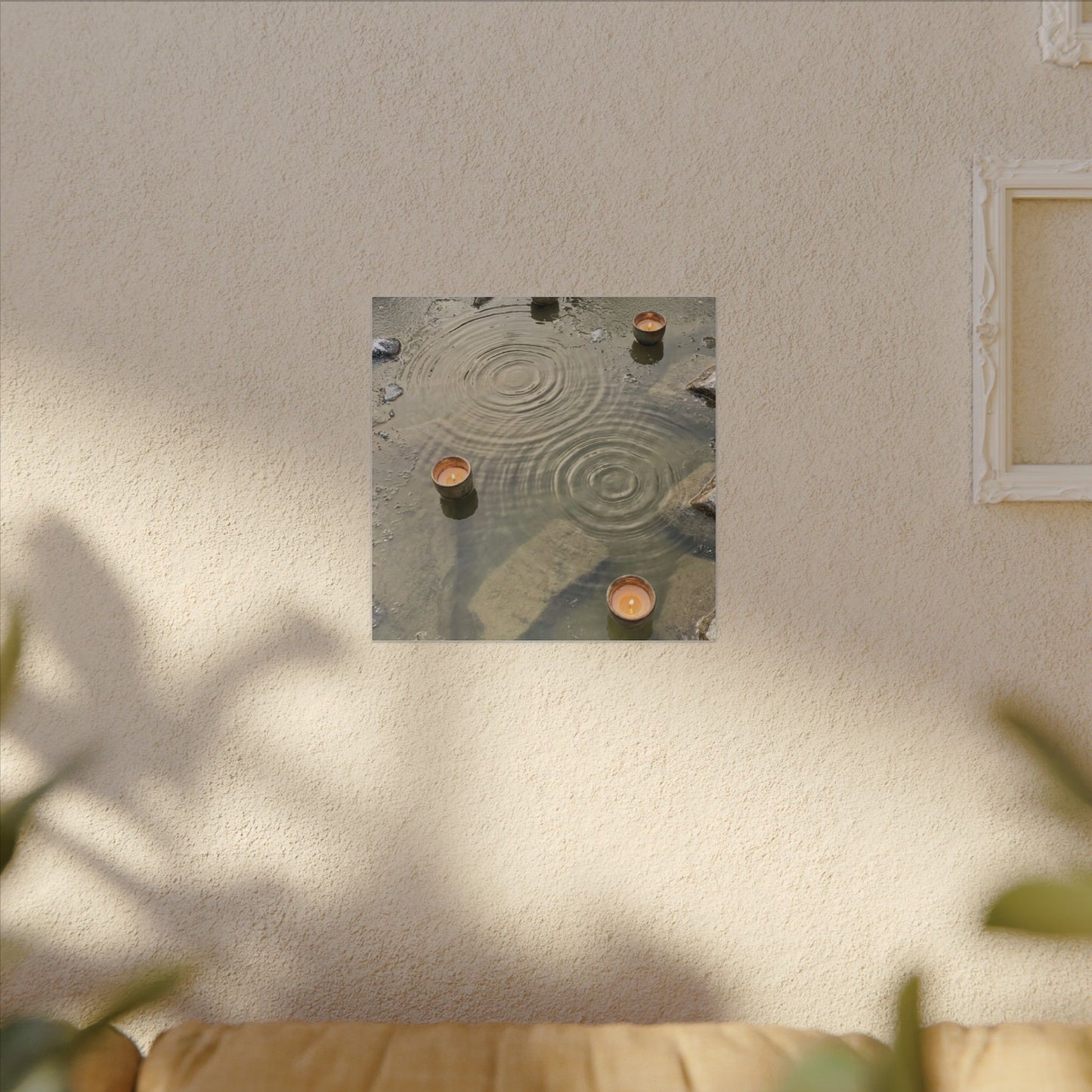 Water Ripple Canvas Art | Winter Japandi Japanese Pattern Art