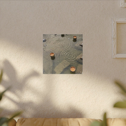Water Ripple Canvas Art | Winter Japandi Japanese Pattern Art