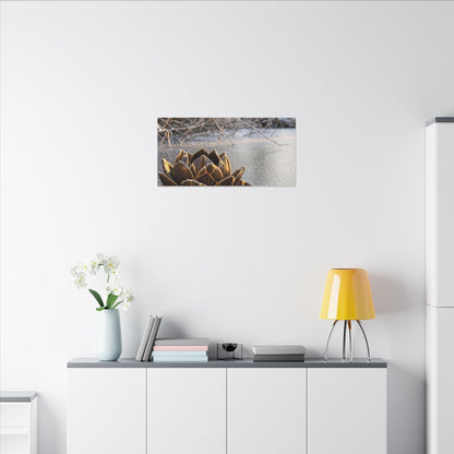 Lotus Flower Gold Repair Canvas Art | Beautiful Kintsugi Art